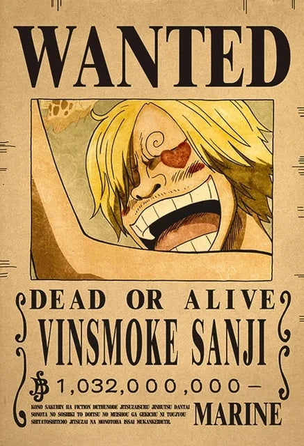 Anime One Piece inspired "WANTED" Posters/Wallpapers - Premium Edition