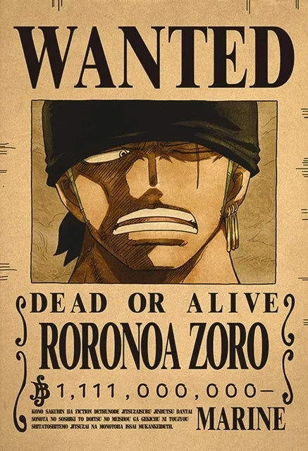 Anime One Piece inspired "WANTED" Posters/Wallpapers - Premium Edition