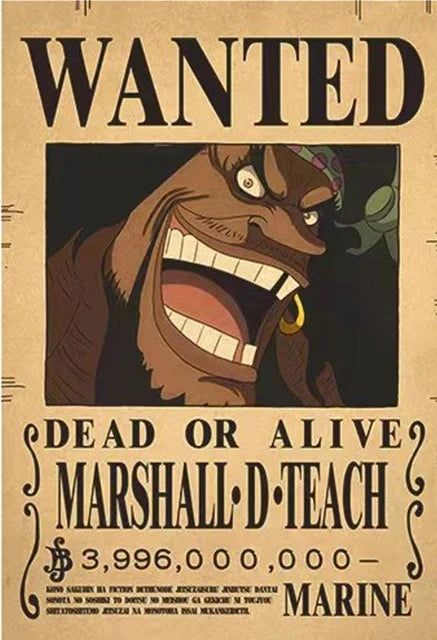 Anime One Piece inspired "WANTED" Posters/Wallpapers - Premium Edition