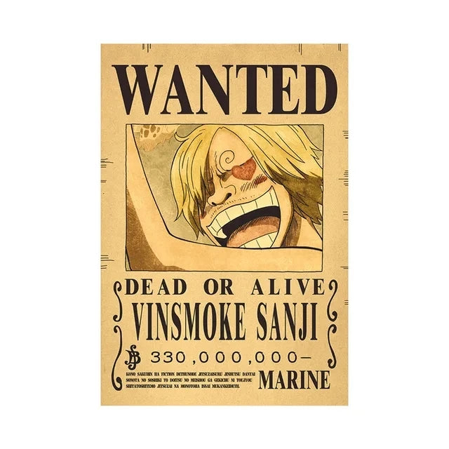 Anime One Piece inspired "WANTED" Posters/Wallpapers - Premium Edition